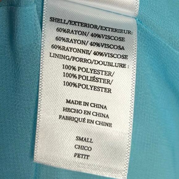 Rails Jennica Tie-Dyed Crepe Dress Maxi Ruffle Sundress Blue Green Womens Size S - Picture 7 of 11